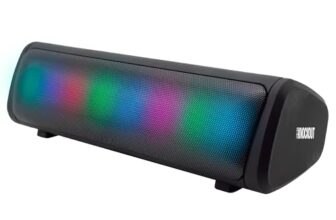 Zebronics Knock Out Portable Bluetooth V5.3 Speaker With 10W Output, Rgb Led Lights, Tws Function, Up To 10H* Backup, Usb, Msd, Passive Radiator (Black)