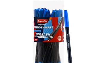 Reynolds Smoothmate 20 Ct Jar, Blue I Lightweight Ball Pen With Comfortable Grip For Extra Smooth Writing I School And Office Stationery | 0.7Mm Tip Size