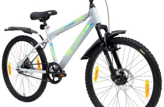 Avon Buke Spike 24T Mtb Bicycles For Men|Tyre: 24 Inches, Frame Size: 15.9” Steel |Chainwheel With Pvc Disc, Short Bend | Suspension Fork & Front & Rear Disc Break (Matt Grey)