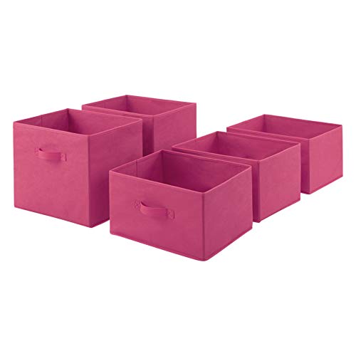 Amazonbasics Fabric 5-Drawer Storage Organizer – Replacement Drawers, Hot Pink, 16.14 X 11.22 X 8.3 Inch