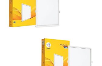 Wipro Garnet 6W Square Led Wave Infinity Panel|Neutral White Light(4000K)|Rimless Panel Ultra-Slim Design|Recessed Down Light|Pop Ceiling Light|Cutout-100X100Mm|Pck Of 2-