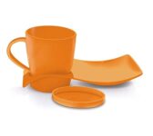 Milton Coffee And Cookies Melamine Server Set Of 3, Orange