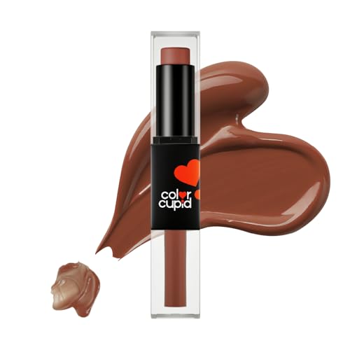 Color Cupid 2 In 1 Tinted Lip Balm + Liquid Lipstick | Intense Color Pay Off & Moisturization | Infused With Hyaluronic Acid & Jojoba Oil | Friends With Benefits | Mocha & Mingle