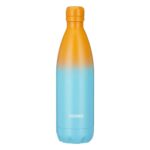 Amazon Brand – Solimo Stainless Steel Insulated Cola Dual Colour Bottle (1000Ml) | Superior Durability | 100% Food-Safe | Leak Proof | Bpa-Free Cap (Orange & Blue)