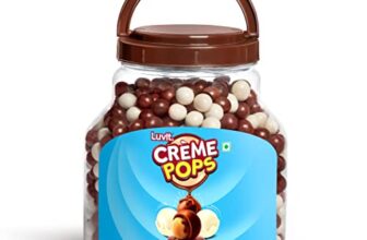 Luvit Creme Pops | Choco & Vanilla Coated Pops With Crunchy Biscuit Centre | Munchies, Baking & Cake Decoration | Pack Of 1-800G