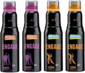Engage Deo Combo, 2 Nudge (220Ml) & 2 Tickle (220Ml), Deodorant Spray (Pack Of 4) Deodorant Spray – For Men(880 Ml, Pack Of 4)