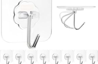 Blenka Essence Pvc Wall Hooks For Bathroom Accessories Without Drill, Pack Of 30 Transparent | Screw Adhesive Non-Trace No Drilling For Bathroom Shower Kitchen Installation Hanging