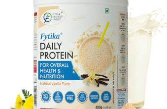 Fytika Healthcare Products Daily Protein|Protein Powder For Adults With 37 Essential Vitamins & Minerals,|50% Protein Per Serve|High Protein Drink For Women & Men|Net – 400G (Vanila, Pack Of 1)