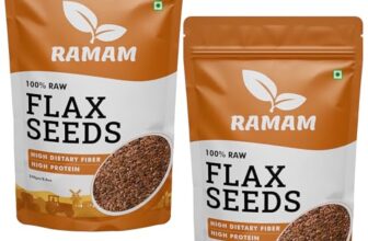 Ramam Flax Seeds 500Gm | Natural Raw Flax Seeds For Eating | High Dietary Fiber | Rich In Magnesium |Helps In Manage Blood Sugar Levels & Heart Health | Helps In Hair Growth| Alsi Seeds- 500Gm