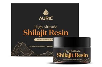 Auric Lab Certified High Altitude Shilajit/Shilajeet Resin 30G | 75% Fulvic Acid + Humic Acid |85+ Trace Minerals, Real Brass Spoon And Shilajit Rock With Every Order