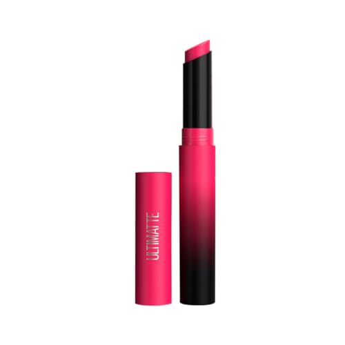 Maybelline New York Lipstick, Matte Finish, Bold Colour, Enriched With Jojoba Oil, Color Sensational Ultimattes, 399 More Magenta, 1.7 G