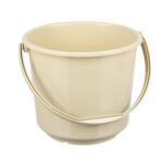 Heart Home Bucket | Plastic Bucket For Mopping | Bucket For Cleaning | Storage Container Bucket | Water Storage Bucket | Bathroom Bucket | Plain Bucket | 5 Ltr | Beige
