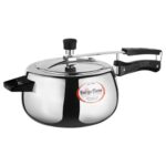 Surya Flame Aluminium 5 Litre Pressue Cooker Inner Lid,Queen Gas And Induction Compatible Isi Certified (Silver) 3 Year Doorstep Warranty