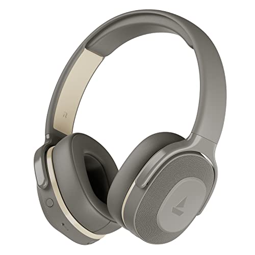 Boat Rockerz 425 Bluetooth Wireless On Ear Headphones Signature Sound, Enx Tech, Asap Charge, 25H Playtime, Bluetooth V5.2, Dual Pairing With Mic (Ash Grey)