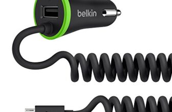 Belkin Usb-A With Coiled Micro Usb Cable (4 Foot) Car Charger Adapter. Conveniently Quick Charge All Usb-A And Micro Usb Compatible Devices (Mobiles, Tablets, Speakers And More), Black