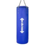 Kore Ultimate 2 Feet Unfilled Heavy Blue Punching Bag Pu Leather Boxing Mma Sparring Punching Training Kickboxing Muay Thai With Rust Proof Stainless Steel Hanging Chain