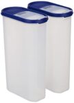 Amazon Brand – Solimo Modular Plastic Container And Dispenser, Set Of 2 (3000 Ml Each) – Blue