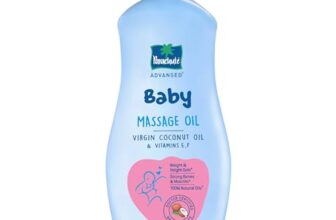 Parachute Advansed Baby Massage Oil For New Born| 100% Virgin Coconut Oil | Clinically Proven For Better Growth| Vitamin E & F| 400 Ml