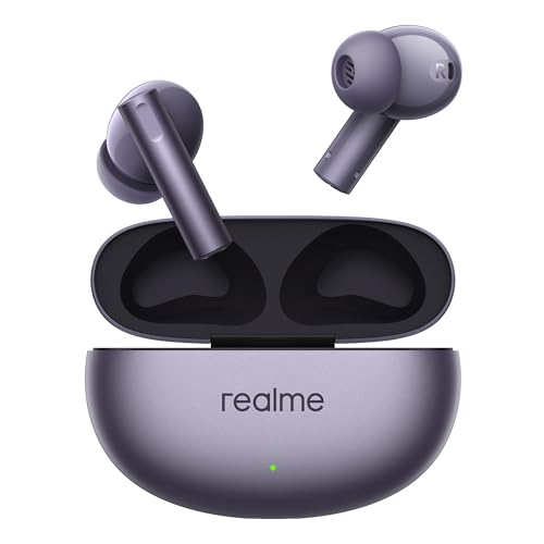 Realme Buds Air 6 Tws Earbuds With 12.4 Mm Deep Bass Driver, 40 Hours Play Time, Fast Charge,50 Db Anc,Lhdc 5.0, 55 Ms Low Latency, Ip55 Dust & Water Resistant, Bluetooth V5.3 (Royal Violet)