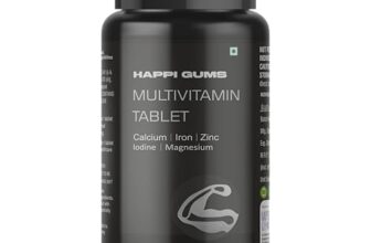 Happigums Multivitamins Tablets | For Energy, Stamina | With Calcium, Iron, Zinc | Bones & Muscles Health