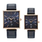 Titan Bandhan Black Dial Quartz Multifunction Leather Strap Watch For Couple-Ns9400594205Wl01P