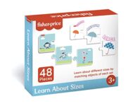 Fisher Price® Learn About Sizes – 48 Pieces Jigsaw Puzzles For Kids Age 3+ Years & Above – Learning And Development Puzzles – Learning Sizes – Fun & Learn With Colorful Puzzles