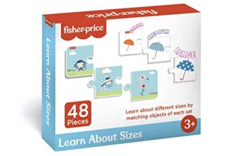 Fisher Price® Learn About Sizes – 48 Pieces Jigsaw Puzzles For Kids Age 3+ Years & Above – Learning And Development Puzzles – Learning Sizes – Fun & Learn With Colorful Puzzles