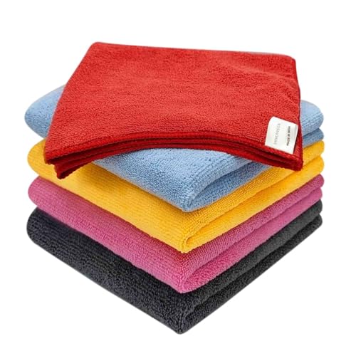 Innovista Microfiber Cloth 40X40 Cm – Thick, Lint & Streak-Free Multipurpose Cleaning Towel – 3 Piece, 350 Gsm | Automotive Microfiber For Car, Bike, Polishing, Washing & Detailing