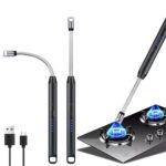 Perpetual Electric Lighter For Candles Usb Rechargeable Electric Gas Lighter For Kitchen Stove Home Use Candle Lighter Flameless Windproof Lighter 360° Flexible Neck Arc Lighter (Multicolor)