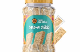 Go Desi Sesame Chikki Jar | Til Chikki | Nutritious Bar | No Added Preservatives And Colours | Gajak | Sweets | Gazak | 50 Pieces