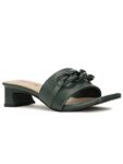 Red Label Womens Heather Mule Dark Green Mule Slipper – 7 Uk