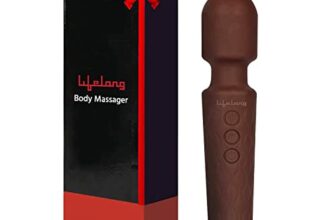 Lifelong Llm414 Rechargeable Wireless Body Massager Machine With 20 Vibration Modes, 8 Speeds And Water Resistant| Massager For Body Pain, Battery Powered, Brown