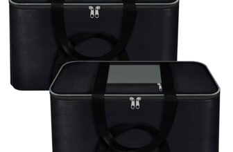 Storite 2 Pack Moisture Proof Nylon Large Size Underbed Storage Bag For Clothes (54 X 46 X 28 Cm) – Black, Rectangular