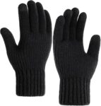 Perpetual Winter Hand Gloves For Men And Women, Black Motorbike Riding Gloves For Winter And Summer Woolen Knitted Warm Gloves 1 Pair