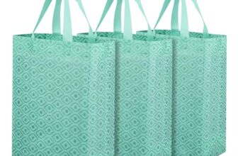 Kuber Industries Shopping Handbag | Grocery Shopping Bag | Reusable Shopping Bags | Vegetable Bag | Eye-Print Carry Bag | Pack Of 3 | Green