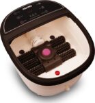 Agaro 33619 Royal Automatic Foot Spa Bath Massager, 6 Massage Rollers, Callus Remover, Heat Massager(Pink & Black)