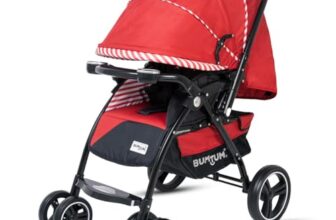 Bumtum Premium Baby Stroller/Pram For 6 To 36 Months, Adjustable Backrest, 360°Swivel Wheel, Large Storage Basket, Reversible Handlebar For Toddler & Kids(Red)