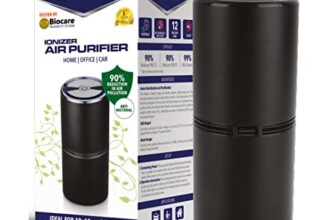 Halonix Shield Portable Ionizer Air Purifier,12 Million Negative Ions – Kills 99.9% Viruses – Removes 90% Pm2.5 (Suitable For Home, Car & Office) (Black), Small (Portable Air Purifier)