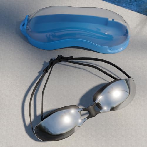 Lifelong Swimming Goggles For Men & Women – Swim Goggles For Adults With Adjustable Push Button Strap – Uv Protection & Anti-Fog Swimming Glasses – Silicone Swim Goggles – Universal Fit Nose Bridge