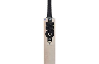 Gm Noir 303 English Willow Cricket Bat For Men And Boys | Cross Weave Tape On The Face| Size-3| Lightweight | Free Cover |