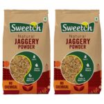 Sweetch Natural Cane Jaggery Powder 1Kg | Natural Sweetener | Refined Sugar Alternative Contain Minerals, No Chemical, Sulphur & Bleach Free | Gur, Gud Powder For Baking & Cooking (Pack Of 2)