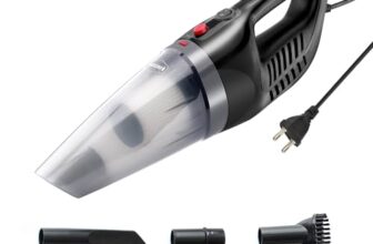 Woscher 909J Handheld Vacuum Cleaner For Home Use | 800 Watts | 17000 Pa Suction Power |Handheld Vacuum Cleaner For Sofa & Multi Purpose, Home & Car Cleaning |1 Ltr Capacity | 2 Year Warranty, Grey