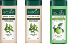 Biotique Shampoo 180 Ml – Fresh Henna Qty 2 & Green Apple Qty 1 (Pack Of 3)(180 Ml)