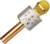 Dk Home Singing Mike Advance Handheld For All Smart Phones | Wireless Multi-Function Bluetooth Karaoke Mic With Microphone Speaker
