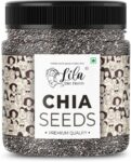 Lila Dry Fruits Raw Unroasted Premium Chia Seeds With Omega 3 And Fiber 500Gms Jar Pack Black Chia Seeds(500 G)