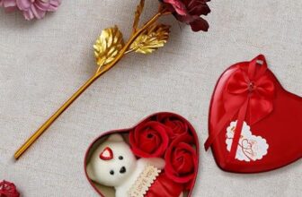 Perpetual Heart Shaped Gift Box With Teddy And Roses Gift For Valentine Day Birthday Anniversary Red Rose Flower, Teddy And Rose Day Gift For Boyfriend Girlfriend (Teddybox And Red Rose)