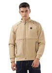 Dollar Full Sleeves Beige Bomber Jacket For Men | Size:L | Tpu Men’S Standing Collar Lightweight Winter Jacket, Regular Fit