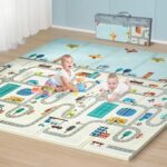 Kesi Ornaments Double Sided Water Proof Baby Play Mat, Infant Play Mats For Kids Large Size, Baby Carpet,Crawling Baby Play Mat, Non-Slip Crawl Floor Mat Waterproof Portable Outdoor/Indoor Use