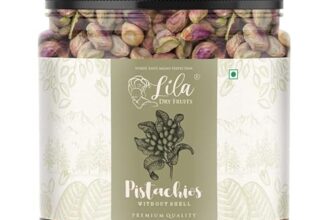 Lila Dry Fruits Pista 500 Gms | Premium Raw Mota Pista | Unflavoured Pistachios Without Shell | High In Protein & Dietary Fiber | Ideal For Cooking, Baking, Breakfast, Snacking | Perfect For Gifting