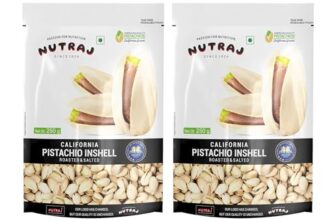 Nutraj California Pistachios Inshell 500G (250G X2) Pouch | Roasted And Salted | Pistachio | Pista | Dryfruit.